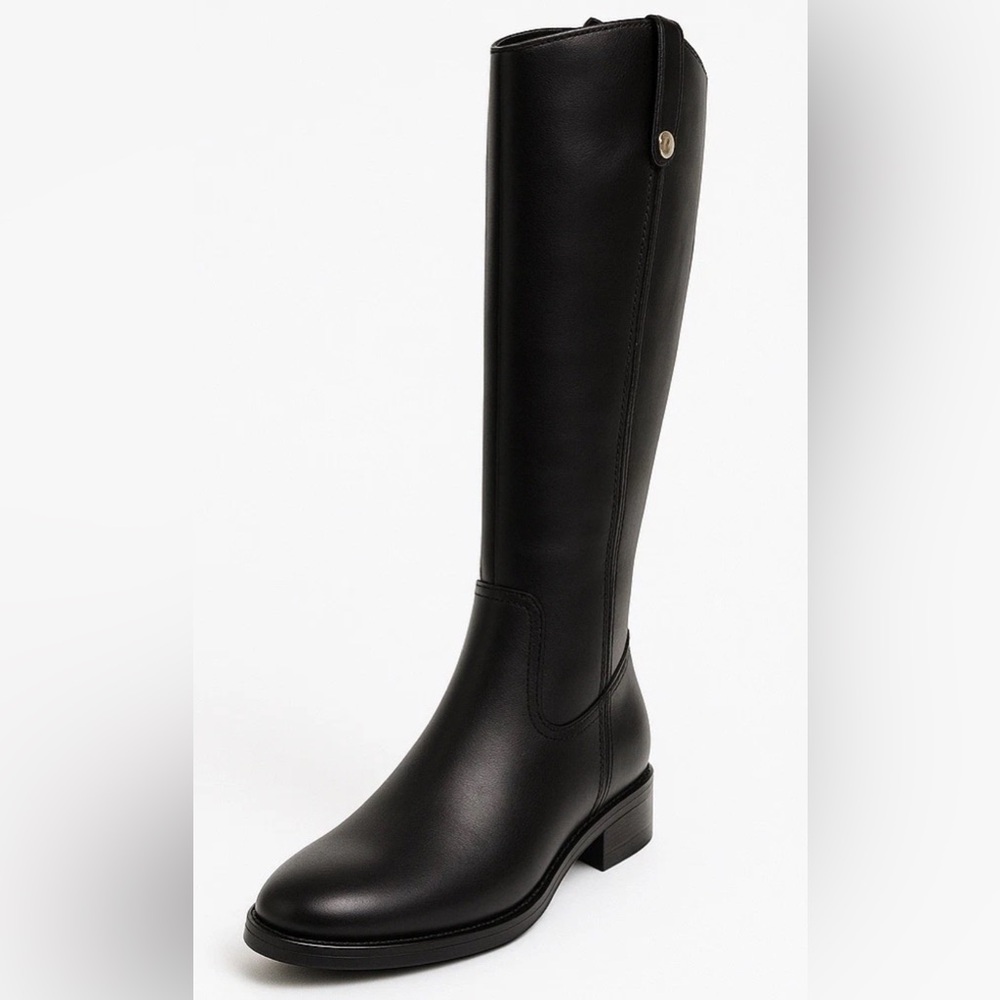 INC Fawne Black Leather Boots Size 5M New